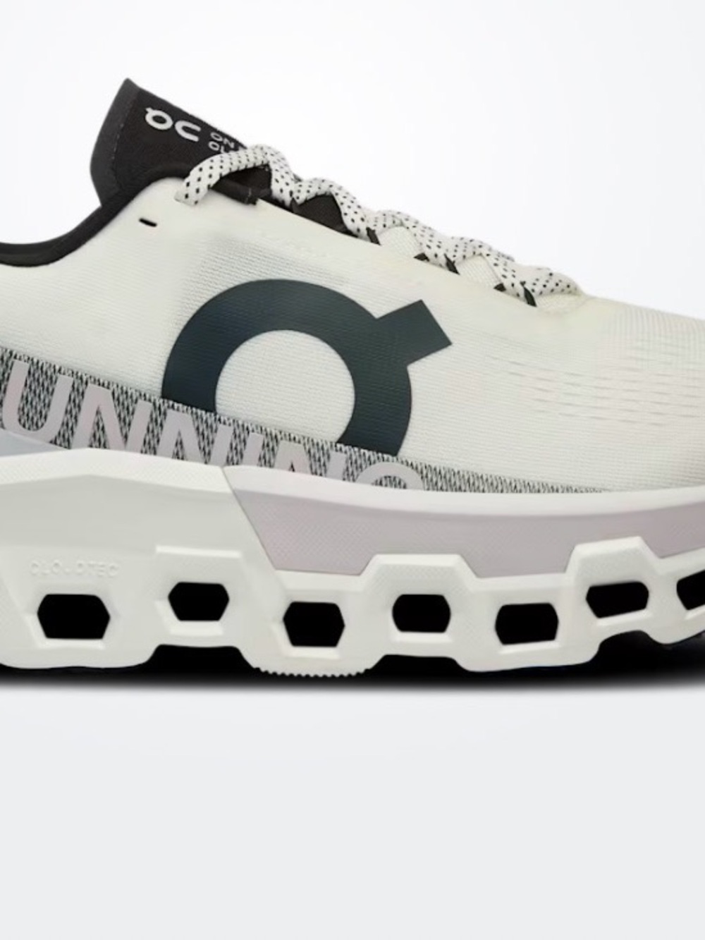 On Running Women's Cloudtec Cushioned White and Black Running Shoe